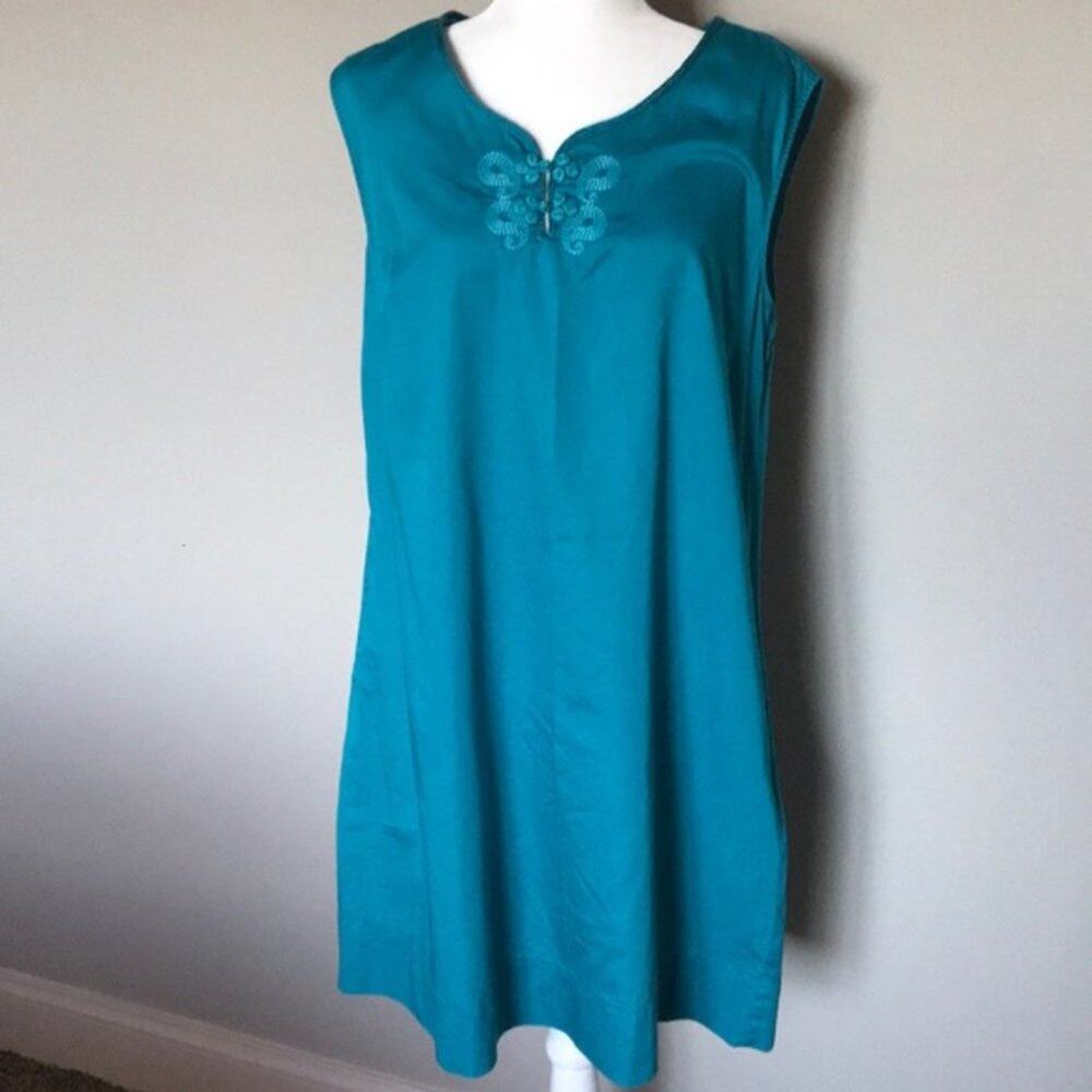 Calypso St Barth Turquoise Shift Dress Sz 6